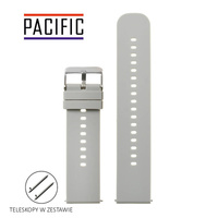 PASEK U27 - 32/SL - JASNY SZARY / SREBRNY - 18mm