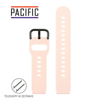 PASEK U01 - 13/B - JASNY RÓŻOWY / CZARNY - 22MM