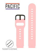 PASEK U01 - 14/B - CIEMNY RÓŻOWY / CZARNY - 18MM