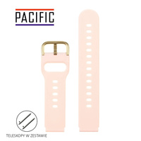 PASEK U01 - 13/G - JASNY RÓŻOWY / ZŁOTY - 22MM