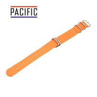 PASEK PARCIANY N01 - 12/S - POMARAŃCZOWY / SREBRNY - 20MM