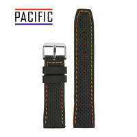 PASEK U17 - 1.12 - CZARNY / POMARAŃCZOWY - 22mm