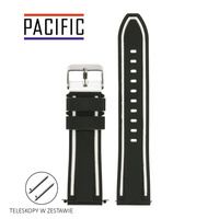 PASEK U14 - 1.22 - CZARNY / BIAŁY - 24MM