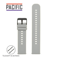 PASEK U27 - 32/BL - JASNY SZARY / CZARNY - 22mm