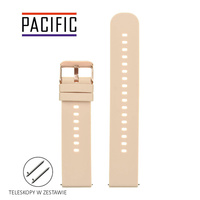 PASEK U27 - 23/RG - KREMOWY / RÓŻOWE ZŁOTO - 18mm