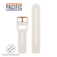 PASEK U01 - 17/RG - BEŻOWY / RÓŻOWY ZŁOTY - 22MM