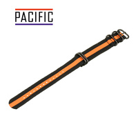 PASEK PARCIANY N01 - N99/B - WIELOKOLOROWY / CZARNY - 22MM