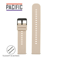 PASEK U27 - 17/BL - BEŻOWY / CZARNY - 18mm