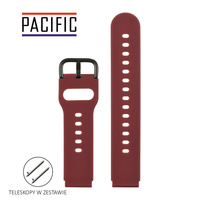 PASEK U01 - 18/B - FIOLETOWY / CZARNY - 22MM