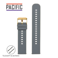 PASEK U27 - 7/G - CIEMNY SZARY / ZŁOTY - 18mm