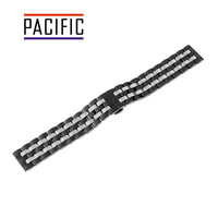 BRANSOLETA - SOLID ZAP. MOT. - MB 52 - 1/31 - CZARNY / SREBRNY - 22mm