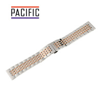 BRANSOLETA - SOLID ZAP. MOT. - MB 54 - 31/33 - SREBRNY / RÓŻOWY ZŁOTY - 14mm