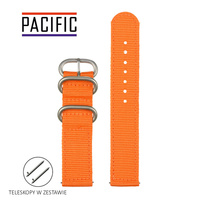 PASEK N02 - 12 - POMARAŃCZOWY / KLAMRA SREBRNA