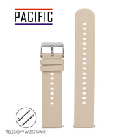 PASEK U27 - 17/SL - BEŻOWY / SREBRNY - 22mm