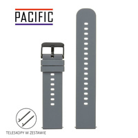 PASEK U27 - 7/BL - CIEMNY SZARY / CZARNY - 18mm