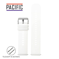 PASEK U27 - 22/SL - BIAŁY / SREBRNY - 20mm