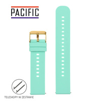 PASEK U27 - 20/G - MIĘTOWY / ZŁOTY - 18mm