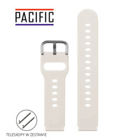 PASEK U01 - 17/S - BEŻOWY / SREBRNY - 20MM