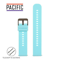 PASEK U27 - 19/BL - JASNY NIEBIESKI / CZARNY - 22mm